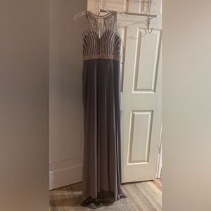 Gray prom dress size 4 brand Jovani